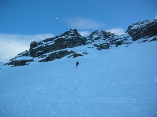 Sui pendii nord-ovest dell' Avic nell' alto Vallone di Ponton.