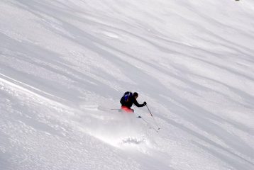 Gianni in discesa nel Vallone di Crosiasse