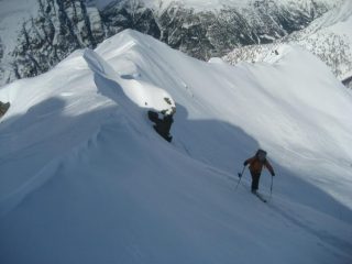in prossimità della vetta