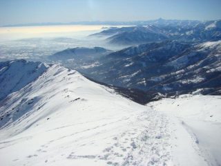 la via di salita da pian d'Audi