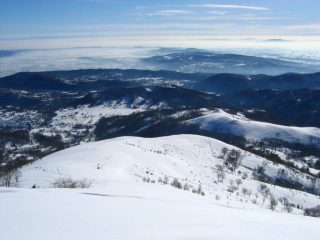 In lontananza la pianura torinese...