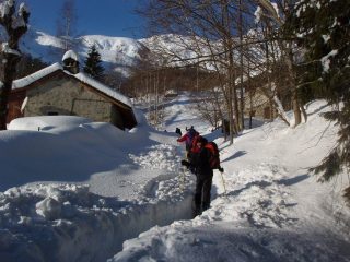Traccia profonda in salita