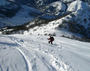 discesa sul colle dei Grisoni
