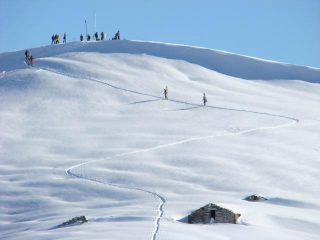 Folla sul Soglio