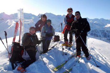 foto di gruppo in cima