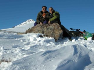 foto con dietro il Piz
