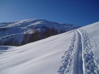 in salita sul versante sud est