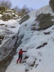 Michele sulla parte bassa della cascata