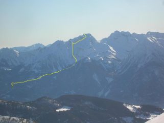 L' itinerario di discesa.