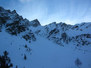 Il canalone che dal Col Giron scende nel Vallone di Orsiére.
