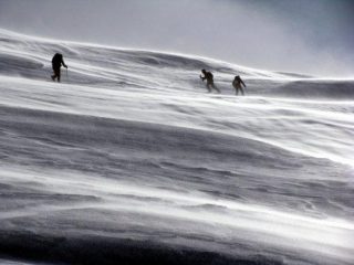 Vento forte verso la vetta