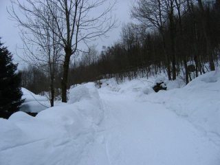 La strada verso gli impianti....