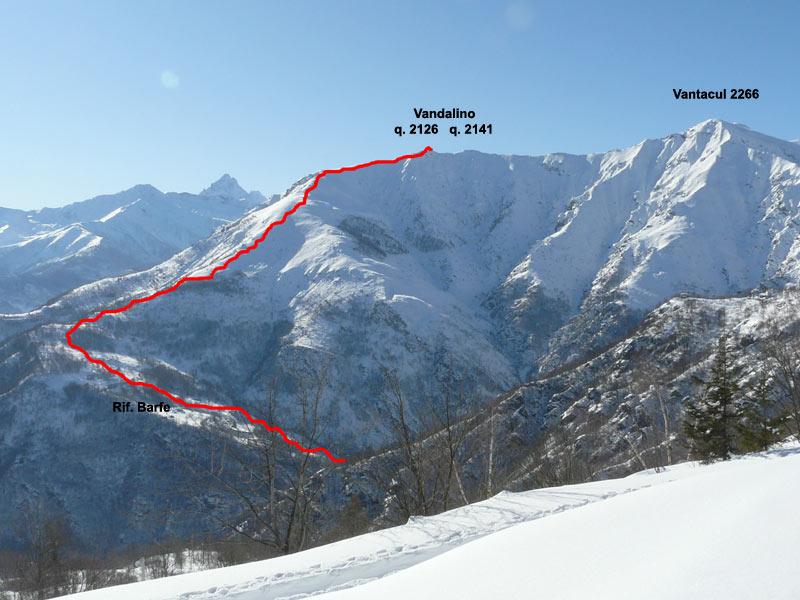 il percorso (visto dalla Vaccera)