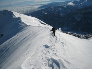 Discesa dalla cresta