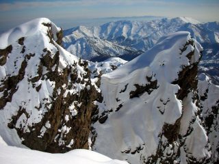 Ambiente patagonico. Sullo sfondo Roc Neir e Colombano
