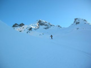 Il Bec delle Strie dall' itinerario di discesa.