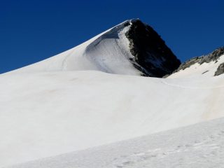 la Cima Centrale del Breithorn m. 3438 vista dal Breithornpass (vista ravvicinata) (29-6-2008)