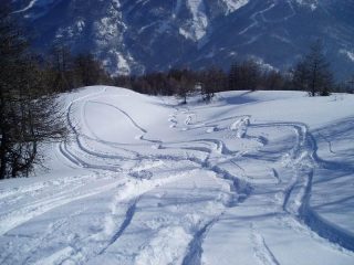 alcune tracce durante la salita