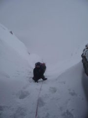 Fabio in azione verso il grottino