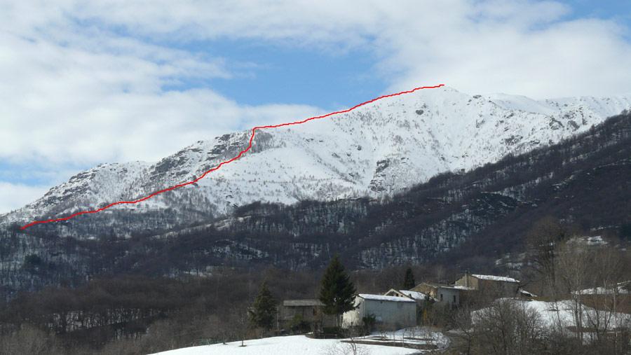 il percorso dalla colletta di paesana