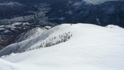 la dorsale vista dalla cima