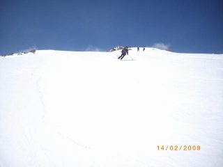 Max sotto la cima, neve discreta