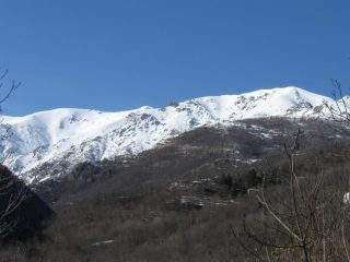 la cima con una parte dell'itinerario