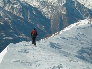 discesa sulla cresta