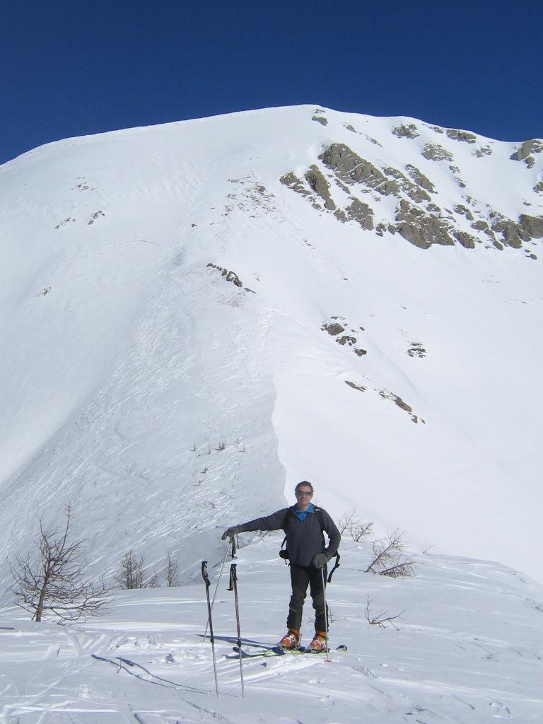 Il ripido pendio finale ben innevato