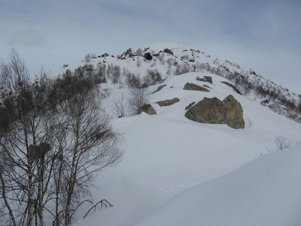 La Punta Arbella, vista dalla cresta di salita