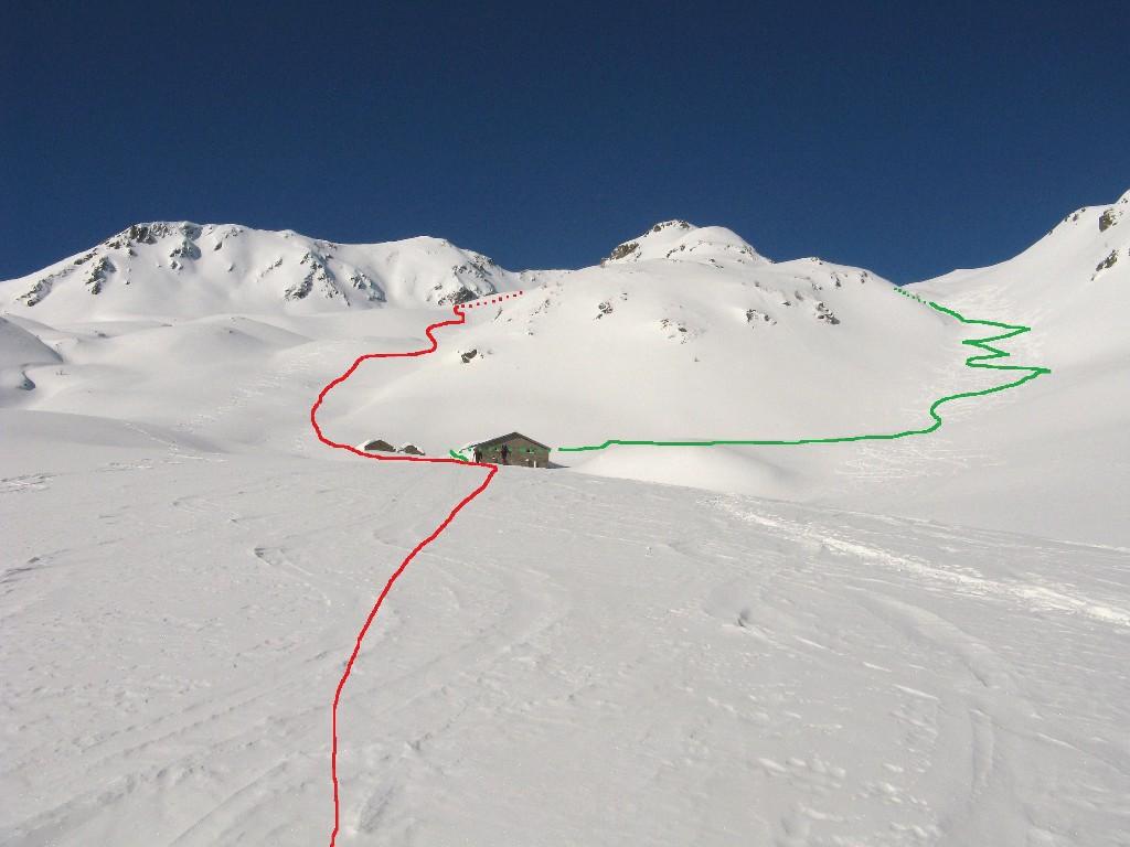 la parte intermedia del percorso