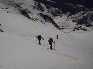 ripida rampa, più che utili i coltelli!  