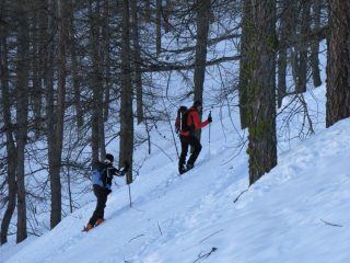 La salita  verso la cresta