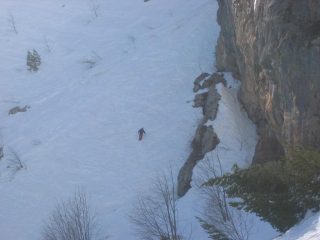 Bruno sul muro dotto la Chiusetta