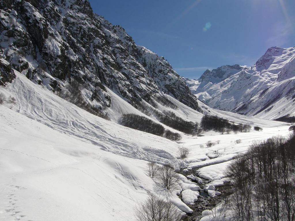 Panorama dal Pra del Rasur: sullo sfondo il Clapier e il Ghiacciaio omonimo