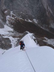 Prima parte di discesa dalla ferrata