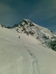 Cresta finale e canale di discesa