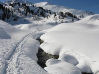 Lo splendido paesaggio verso il Colle