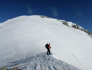 La gobba a quota 1921, prima del pendio finale