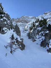 canalone che scende a Comboè