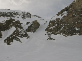 Il ripido canale di quota 2800