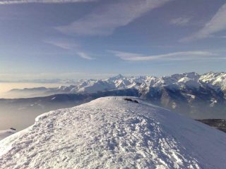 Panorama sulViso e sulla pianura piemontese