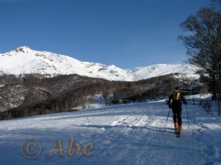 Da Pian Bres il lungo percorso di salita.