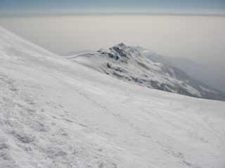 Il pendio finale che porta alla dorsale