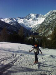 Salendo co alle spalle Tossenhorn, Weissmies, Lagginhorn