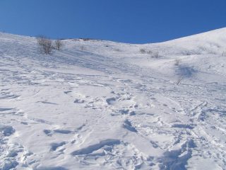 Il tratto più ripido verso il Colletto
