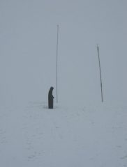 La vetta in una giornata di neve