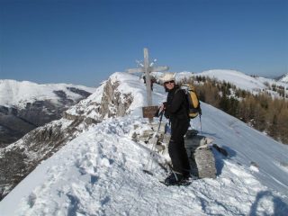 Sul Monte la Guardia con la ripida parete ovest 