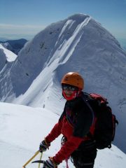 Paola e la vetta 1874 m. sullo sfondo