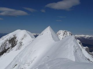 la cresta vista dall'ultima cima